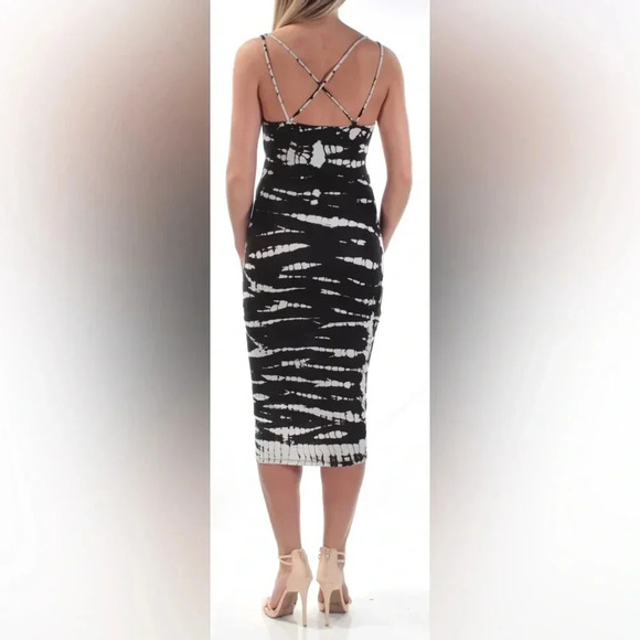 NWT | bar III | Womens Black White Tye-Dye Tank Dress - Size M - Picture 2 of 7